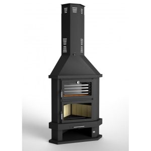 Corner Wood Fireplace with Oven C-200-RH 19 kW - FM Calefacción