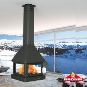 Central Wood Fireplace HUELVA C 16 kW - Bronpi