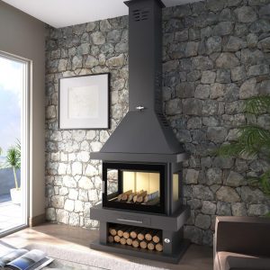 Wall-Mounted Wood Fireplace C-203-K 14.5 kW - FM Calefacción