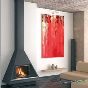 Camino a legna a parete CH 88 18 kW - Focgrup