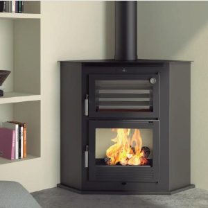 Corner Stove with Oven HL-100-R 8.5 kW - FM Calefacción