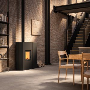 Stufa combinata legna-pellet autopulente TWIN SLIM - Girolami