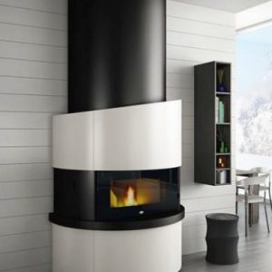 Caminetto a pellet a parete completo MICHELANGELO 12 kW - Eva Calor
