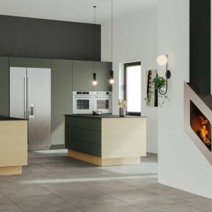 Camino a legna a parete FLAMANOVA - Finoptim