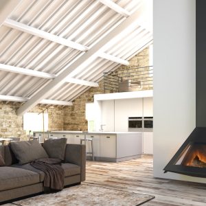 Wood-burning Fireplace D-10 Graffiti 13.5 kW - Rocal