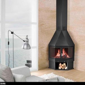 Camino a legna angolare DAINA 12 kW - Fugar