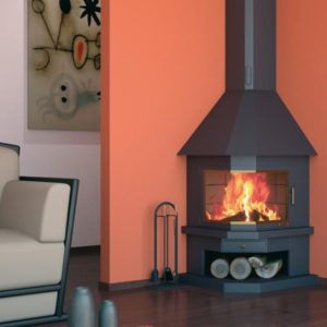 Corner Wood-burning Fireplace CH 01 with Glass 11 kW - Focgrup
