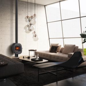 Cheminée murale à bois OVAL 10 kW - Rocal