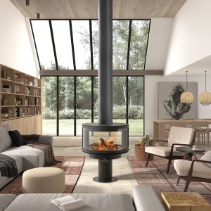 Camino a legna RONDE CENTRALE 15,5 kW - Rocal