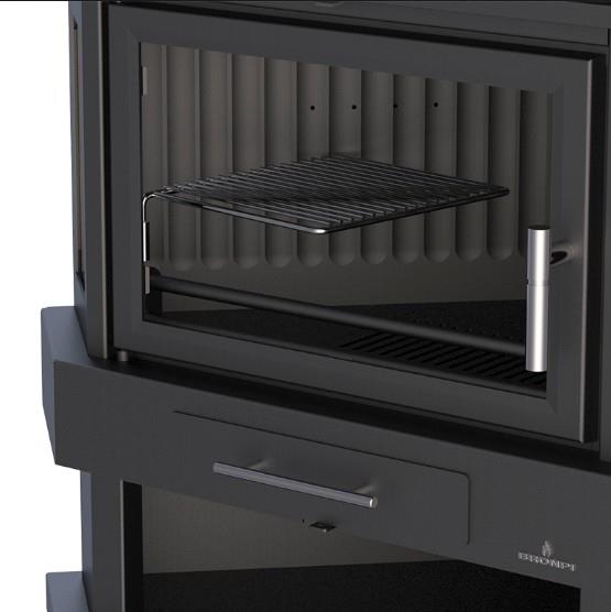 Corner Wood Fireplace LORCA R 14 kW - Bronpi - Image 3