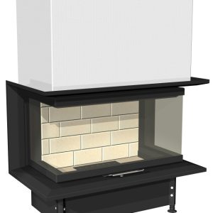 Monoblocco a legna 3 lati CHOPOK 2R90 conv. naturale - Kobok