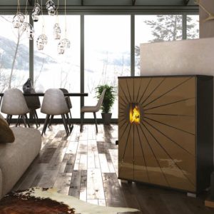 Pellet Stove COSMO Bronze Glass - Linea Vz